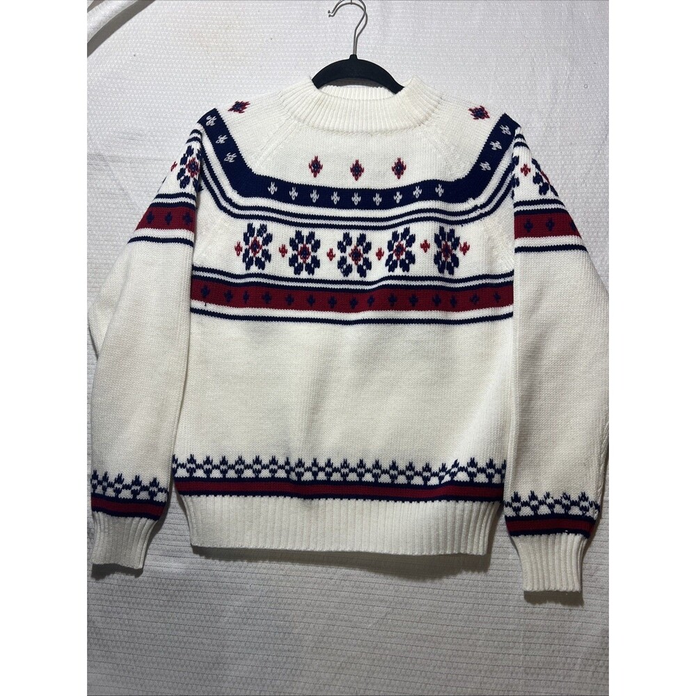 Vintage  JCpenny Sweater Womens Medium Geometric Pullover  100% Acrylic Knit